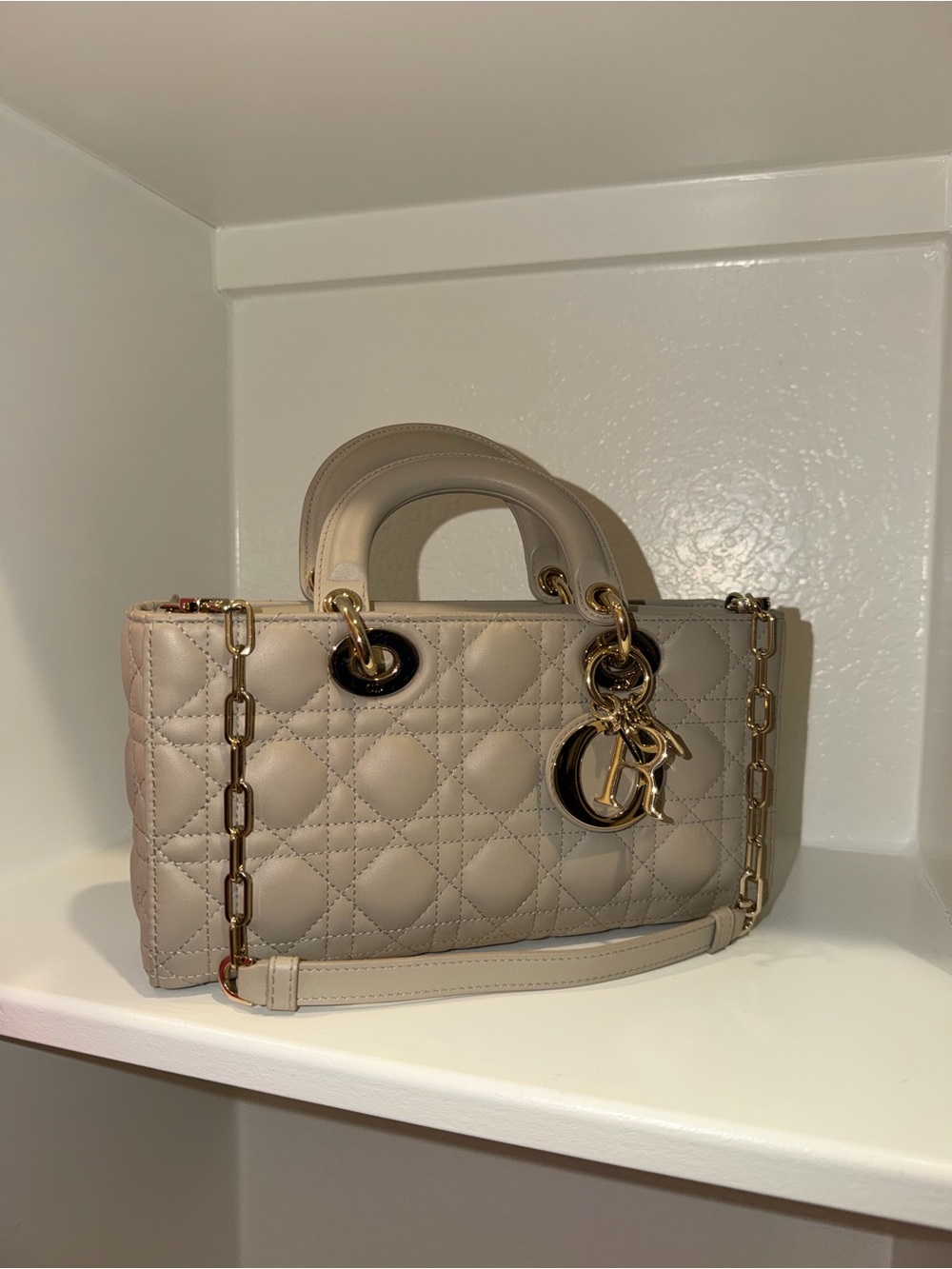 Dior Lady d-joy leather crossbody bag
